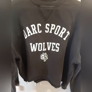 Darc Sport sz M raw edge cropped sweatshirt